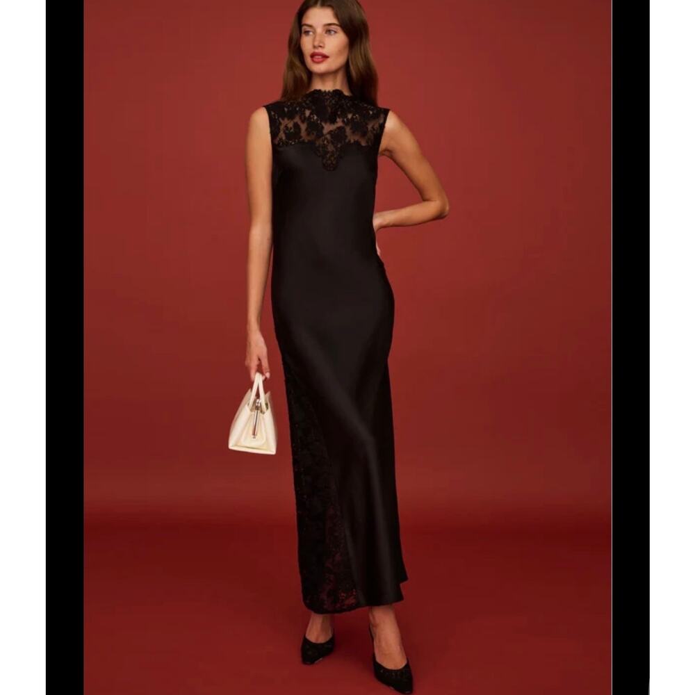 New few moda Natalia black lace dress size 4 - Picture 4 of 7